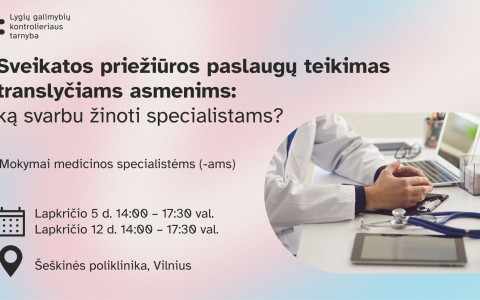 Mokymai gydytojams apie translyčių asmenų sveikatos priežiūrą